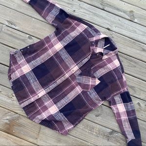 Free People - Rainy Day Plaid Flannel shirt tunic